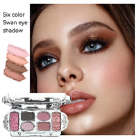 6-Color Shimmer Eyeshadow & Highlighter Makeup Palette