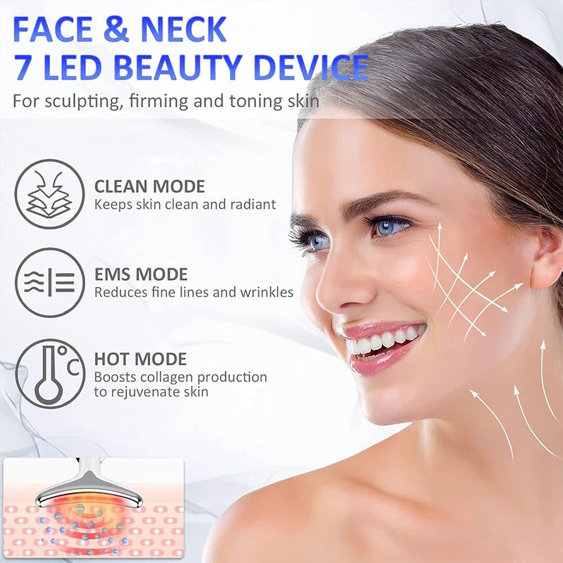 7-Color LED Neck and Face Lifting Massager - 4