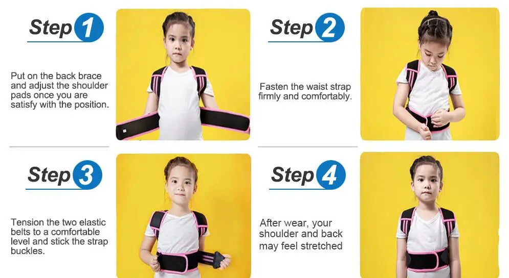 Adjustable Back Posture Corrector Brace for Kids and Teens - 16