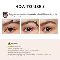 Dual-Tone Waterproof Eyebrow Powder for Natural Definition
