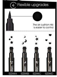 Double-Ended Waterproof Eyeliner with Decorative Stamp