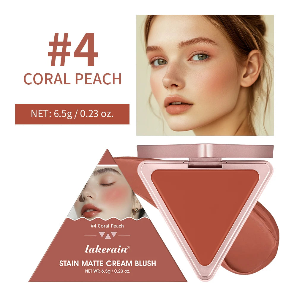 Matte Satin Cream Blush for Long-Lasting Natural Glow - 24