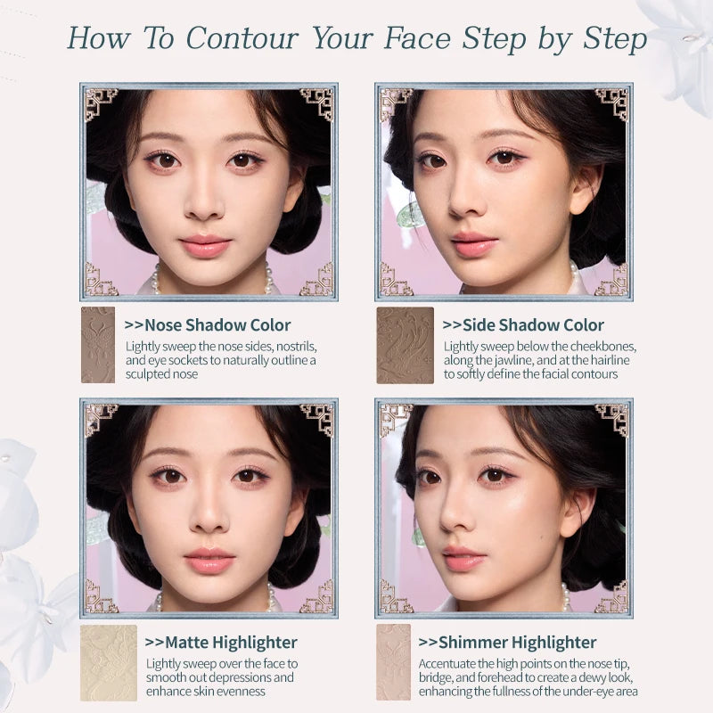 Sculpting & Highlighting Face Palette with Brush Set - 5