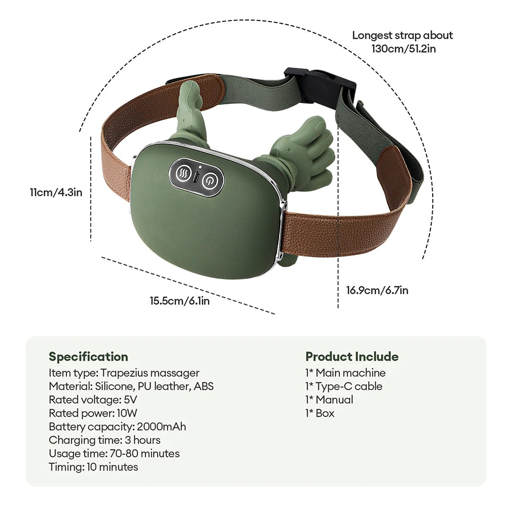 Wireless Hand-Shaped Trapezius and Neck Massager - 19