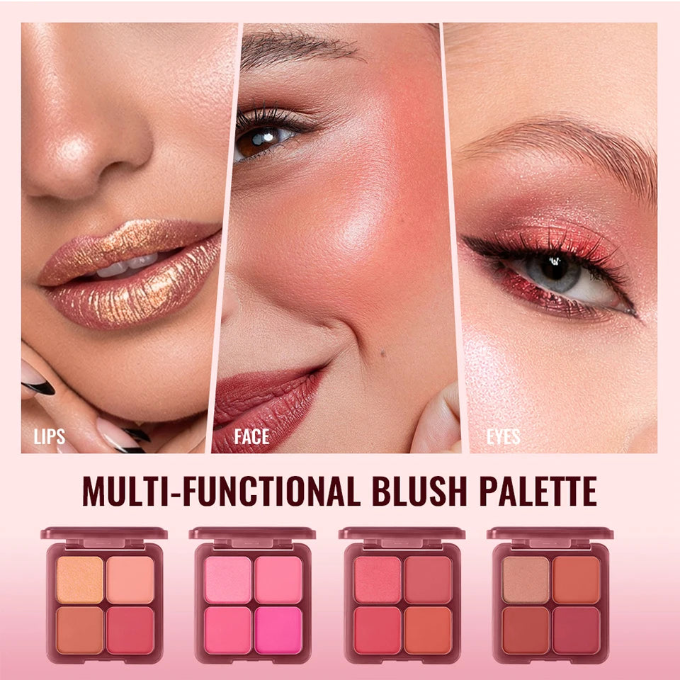 4-Color Soft-Focus Blurring Blush Palette - 11