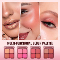 4-Color Soft-Focus Blurring Blush Palette