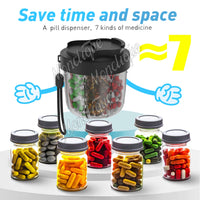7-Day Portable Pill Organizer Cup for Vitamins and Supplements