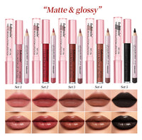 3-Piece Waterproof Matte Lip Makeup Set for Travel