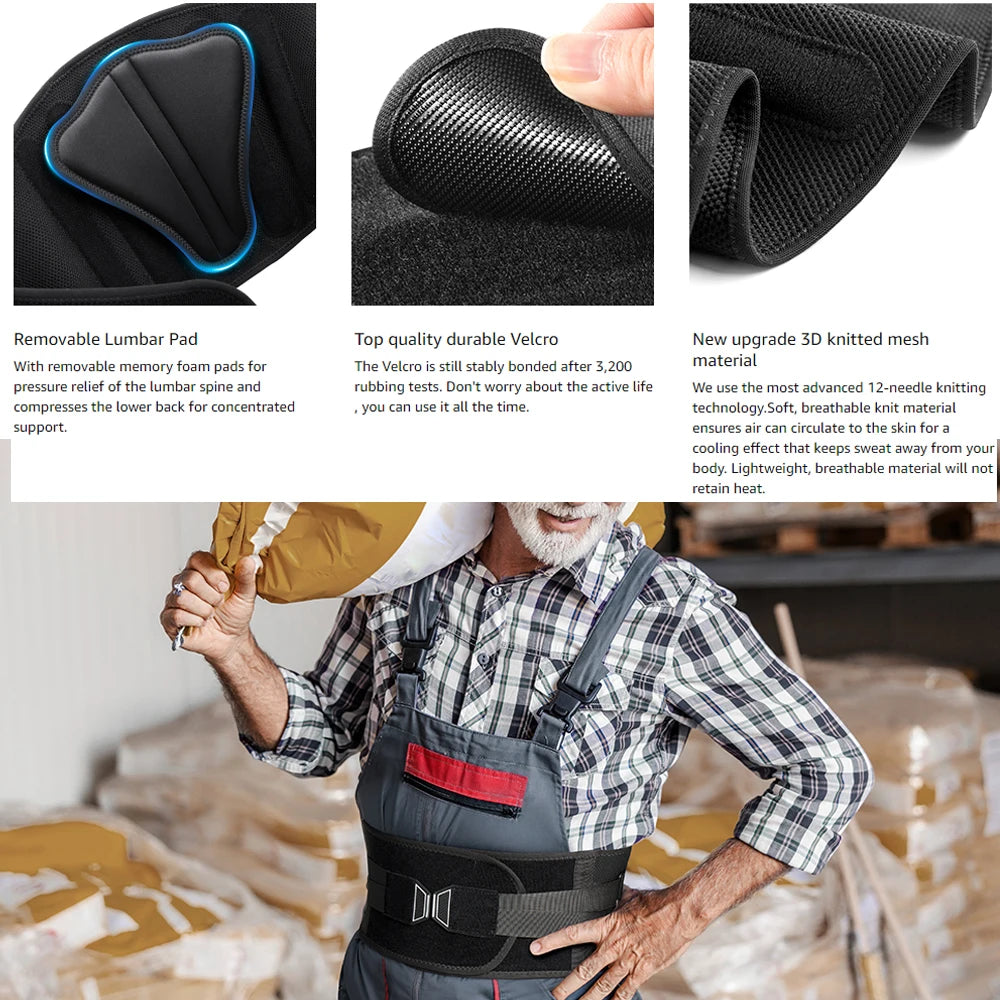 Ergonomic Lumbar Support Brace for Back Pain Relief - 6