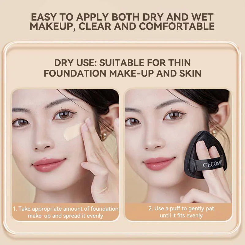 Dual-Sided Triangle Makeup Puff for Flawless Blending - 3