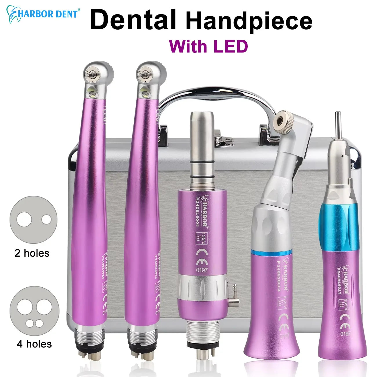 Professional 5-Piece LED Dental Handpiece Kit - 1