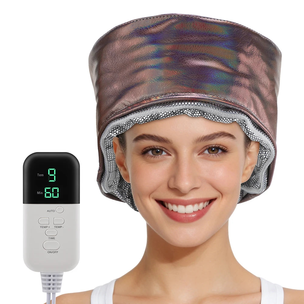 Electric Deep Conditioning Hair Steamer Cap for Home Spa - 7