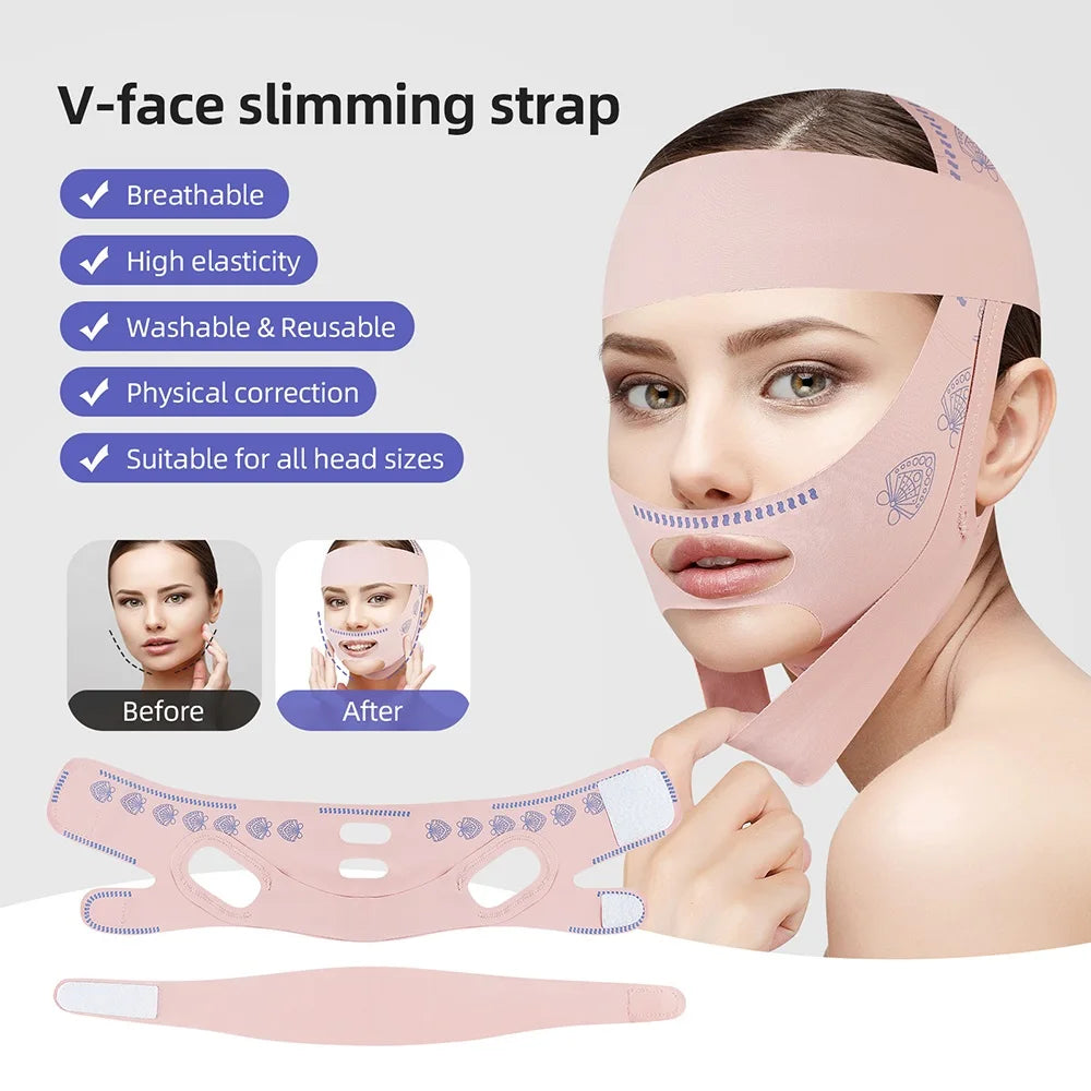 Reusable V-Line Face Slimming and Chin Lifting Strap - 19