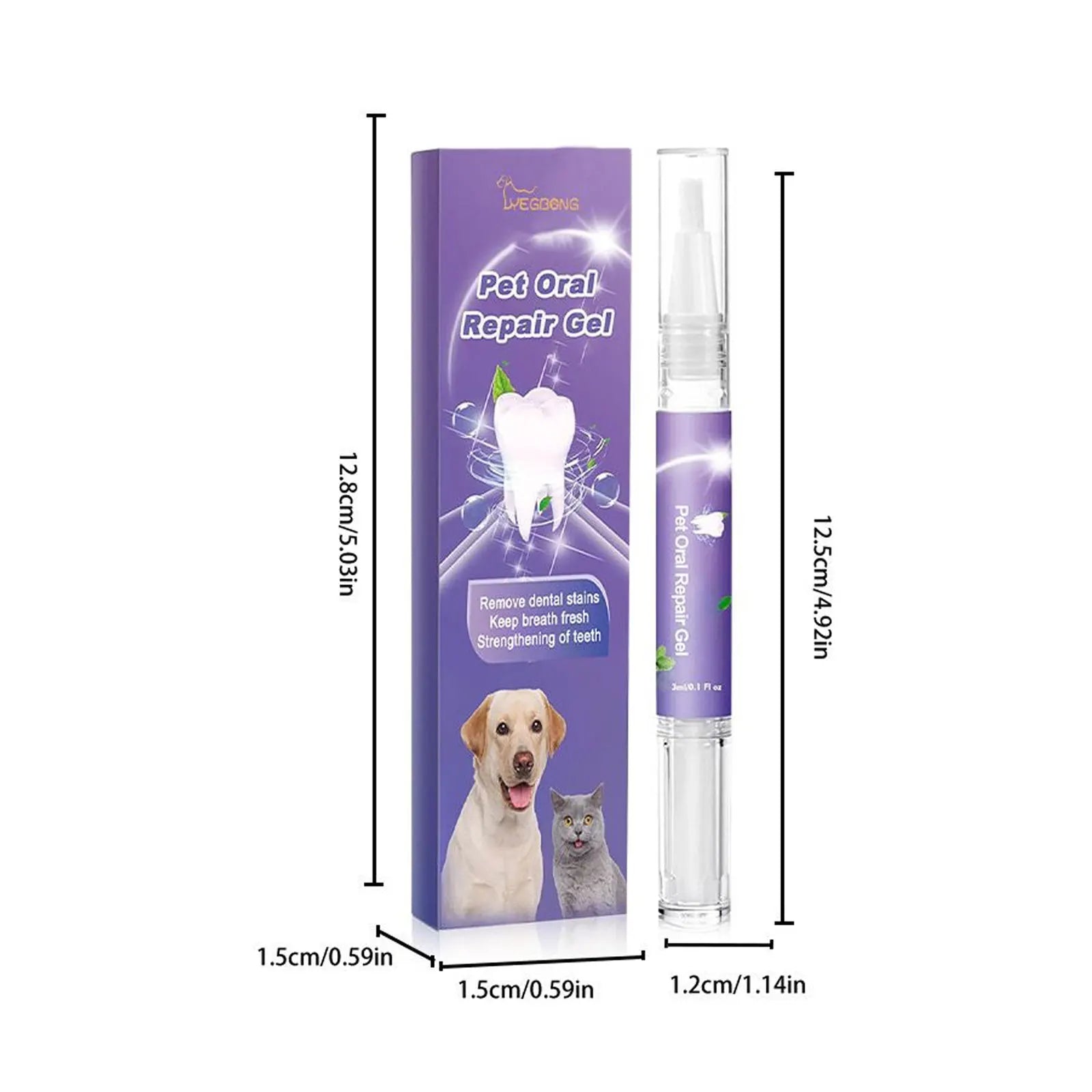Pet Oral Repair Gel for Teeth Cleaning and Fresh Breath - 12