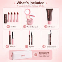 9-Piece All-in-One Professional Makeup Beauty Gift Set