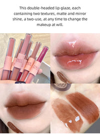 Dual-Ended Long-Lasting Matte & Glossy Liquid Lipstick