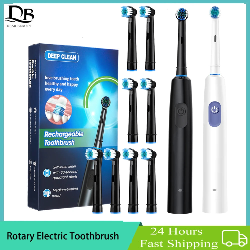Rechargeable Rotary Electric Toothbrush with 5 Modes - 1