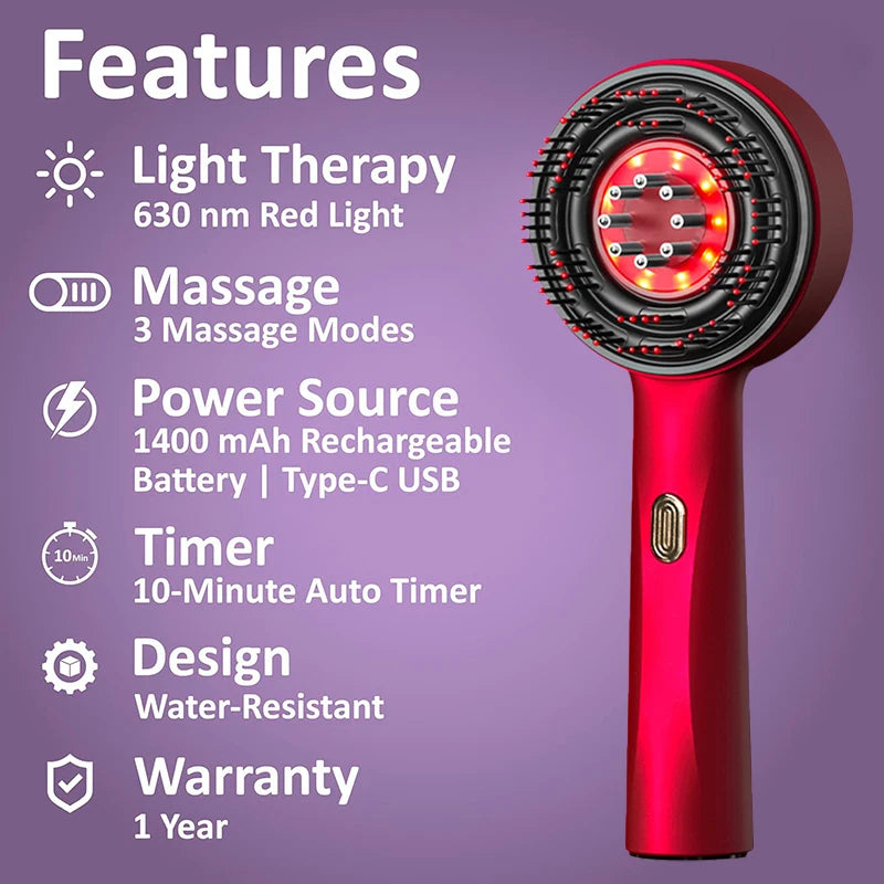 Electric Scalp Massager & Hair Growth Serum Applicator - 5