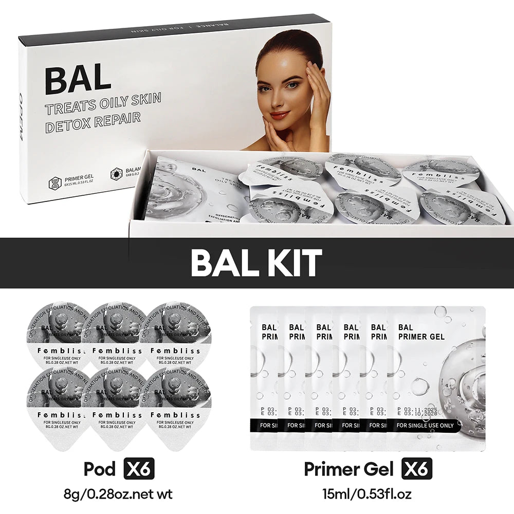 CO2 Oxygen Facial Treatment Capsule and Gel Kit - 36