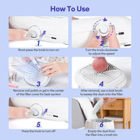 Portable Professional Nail Dust Collector Vacuum
