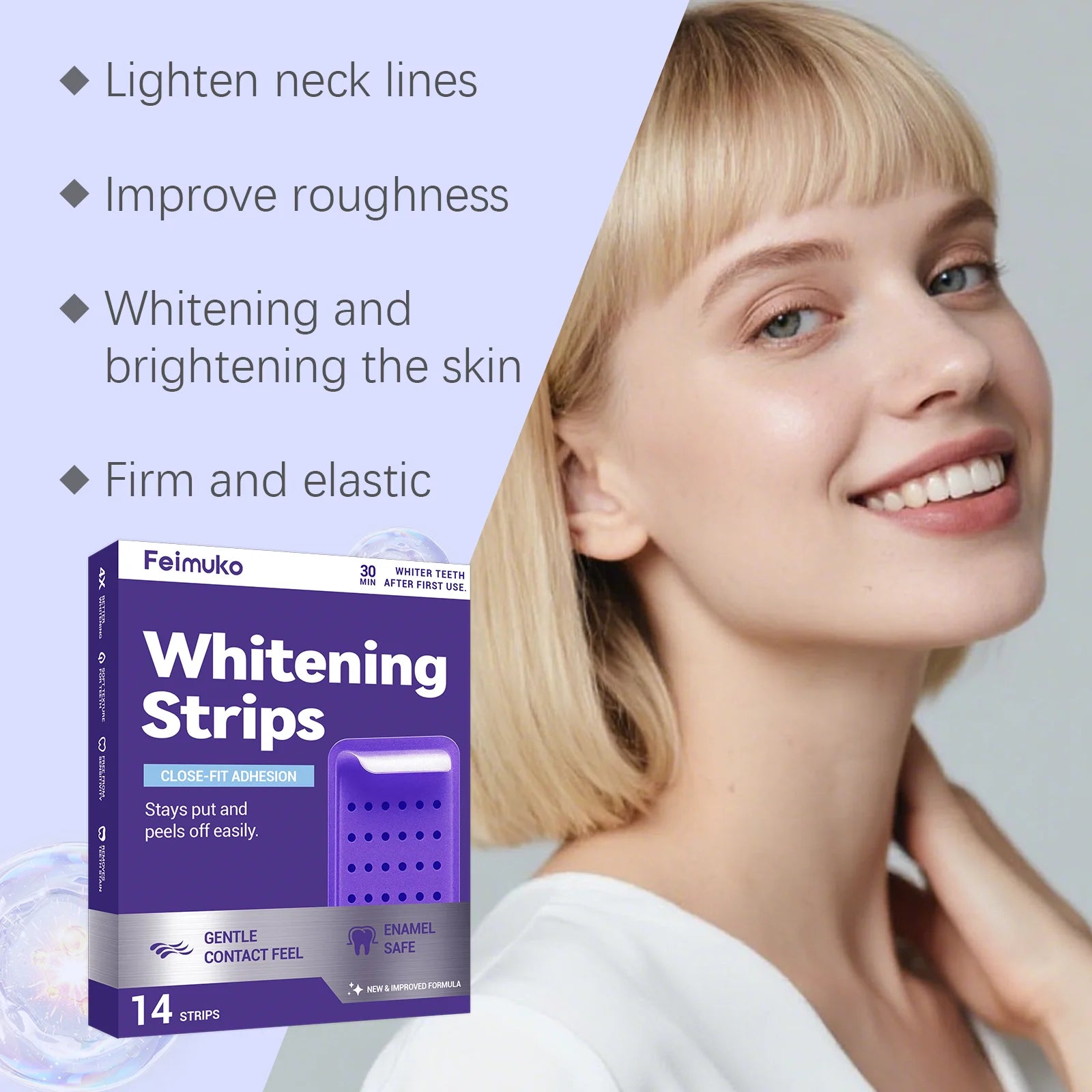 Purple Teeth Whitening Strips for a Brighter Smile - 6