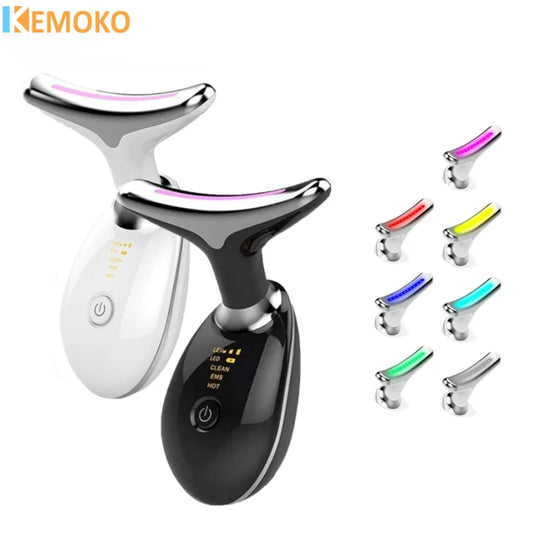 7-Color LED Neck and Face Lifting Massager