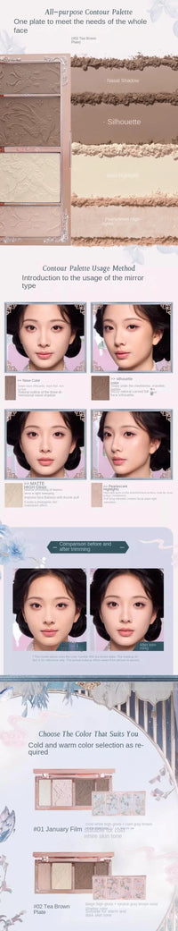 Embossed Face Contouring and Highlighter Palette