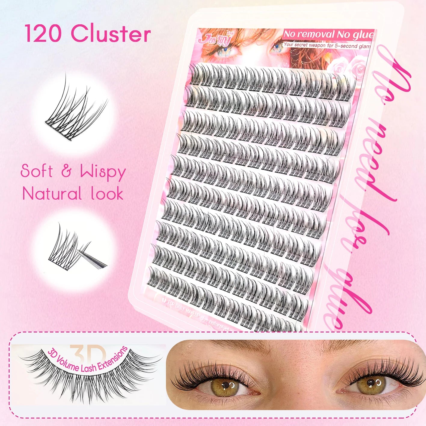 Glue-Free Manga Style DIY Eyelash Extension Kit - 3