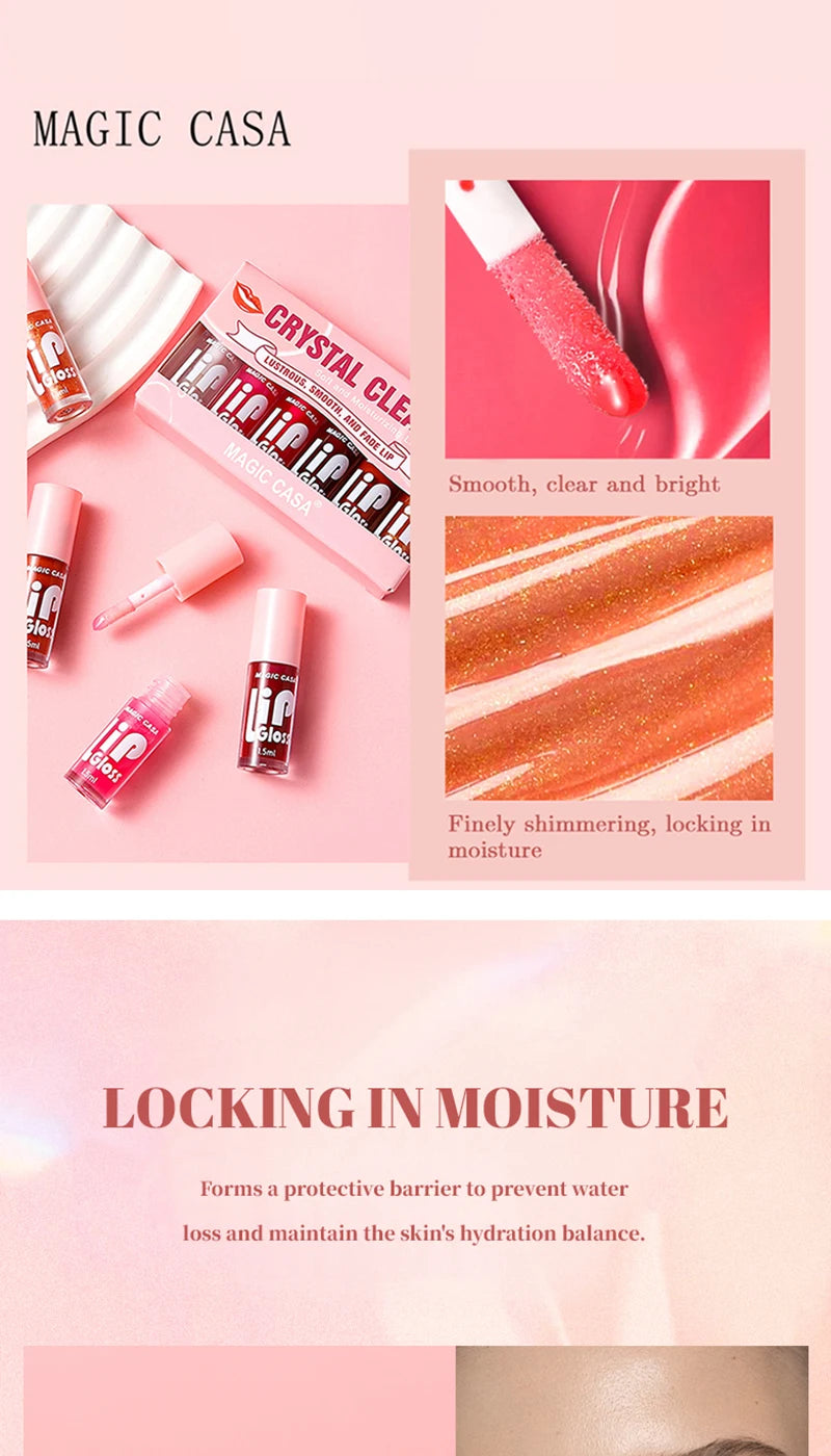 6-Piece Hydrating Water-Gloss Lip Oil Set - 9