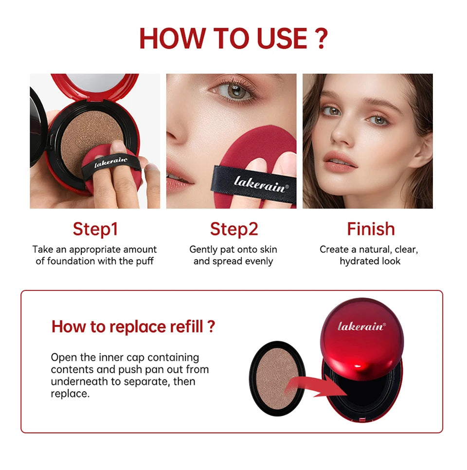 Waterproof Long-Lasting Cushion Foundation Refill - 12