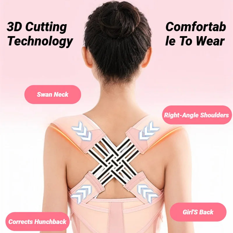 Adjustable Back Posture Corrector for Spine and Shoulder Support - 2