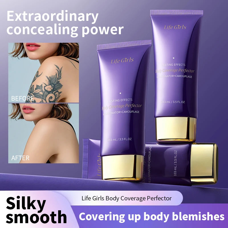 Full Coverage Body Concealer for Tattoos and Blemishes