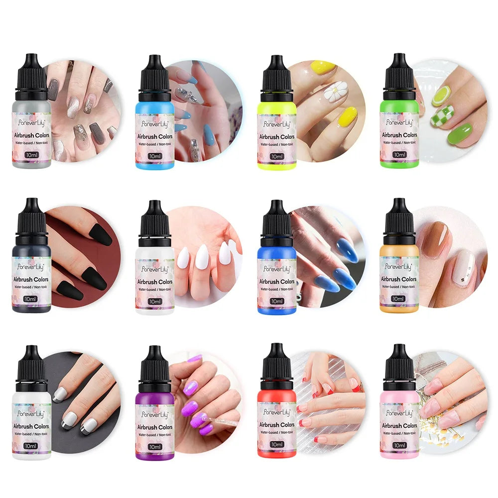 Professional Airbrush Paint Set for Nail Art and Crafts - 2