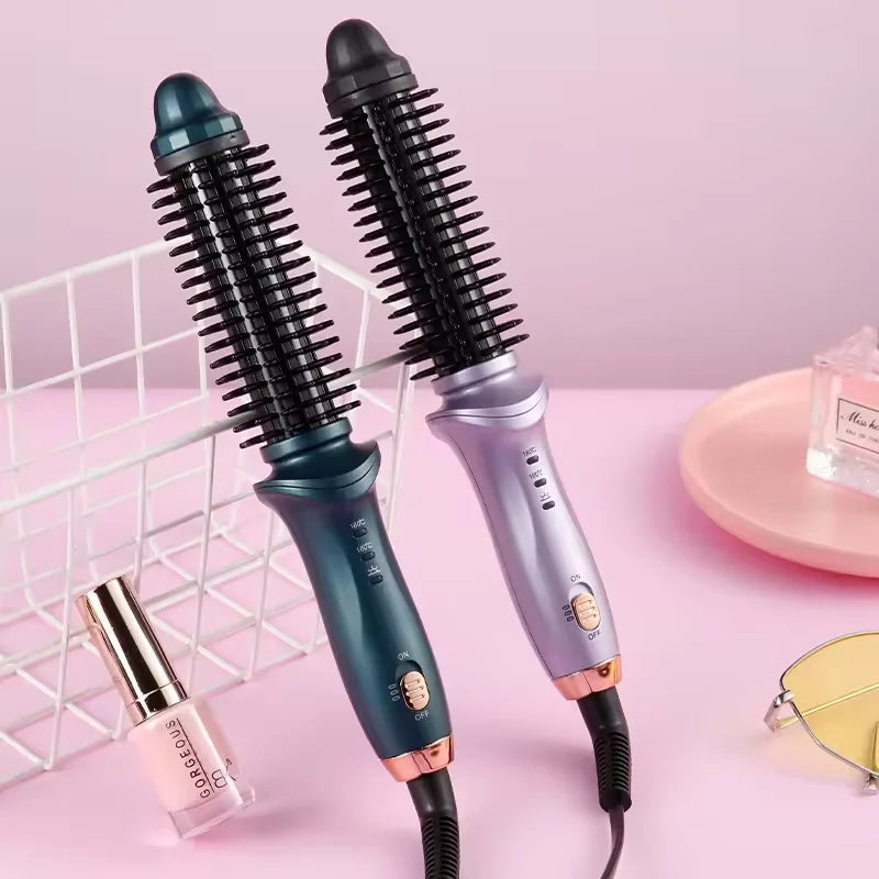 Automatic Rotating Hair Curling Iron and Straightening Brush - 1