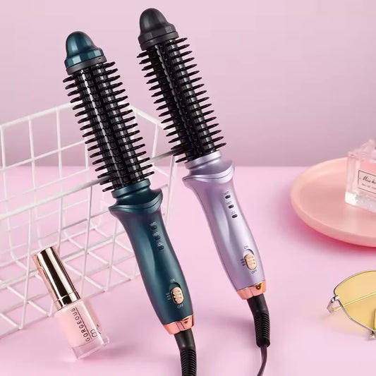 Automatic Rotating Hair Curling Iron and Straightening Brush