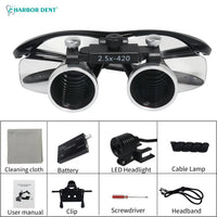 Professional Surgical Dental Loupes with LED Headlight
