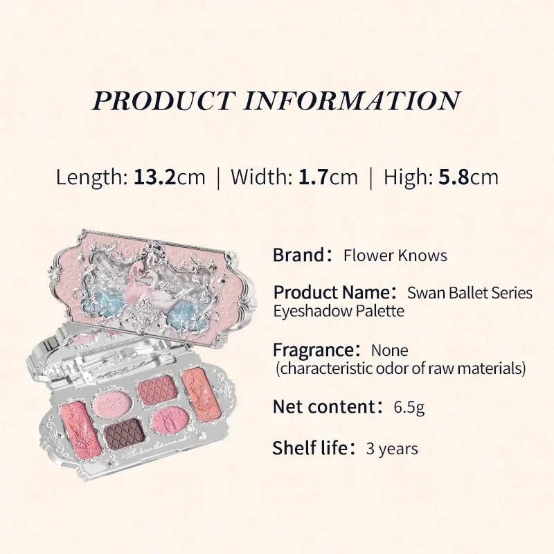 6-Color Swan Ballet Eyeshadow Palette - 14