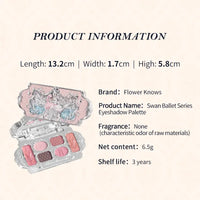 6-Color Swan Ballet Eyeshadow Palette
