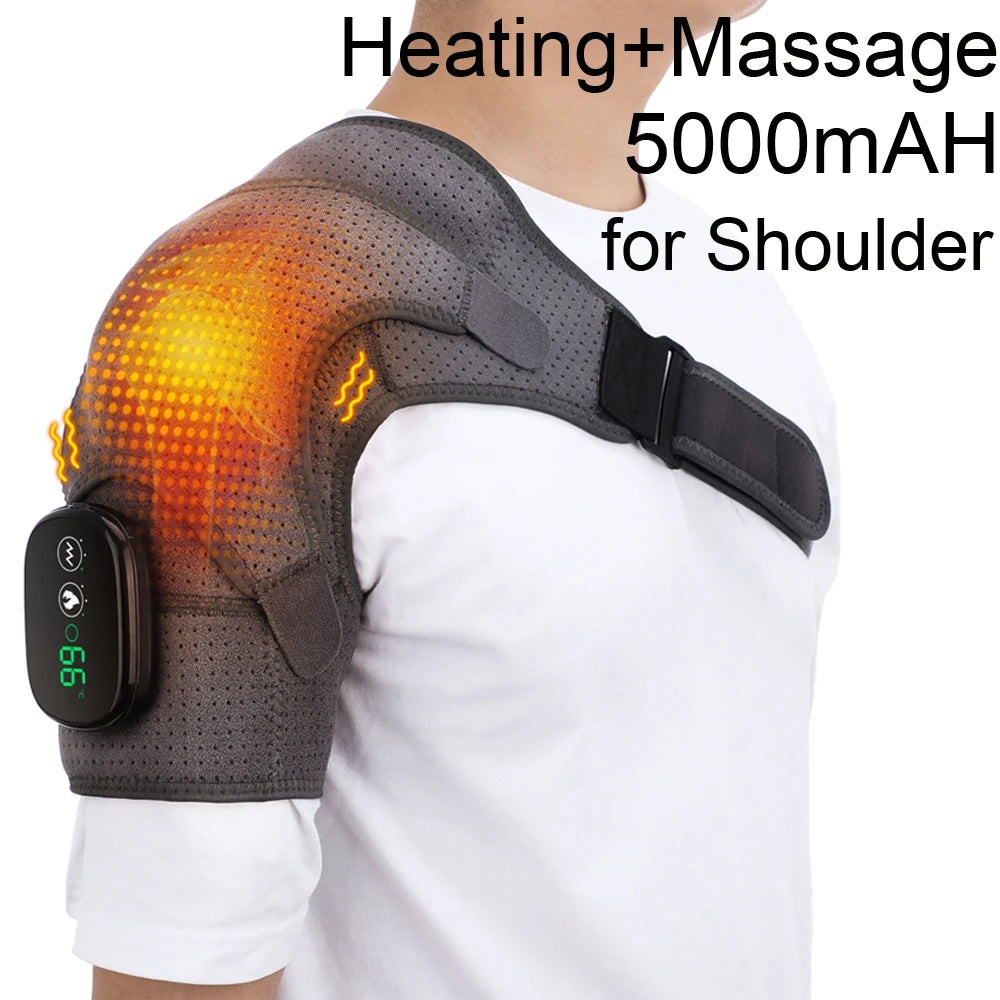 Heated Vibration Massage Brace for Shoulder and Joint Pain - 51