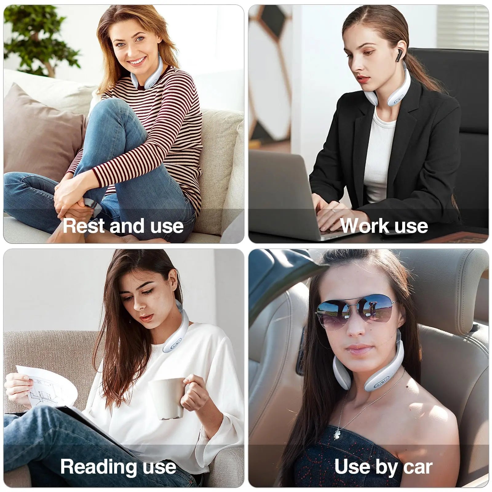 Smart Electric Neck Massager with Pulse and Heat - 5