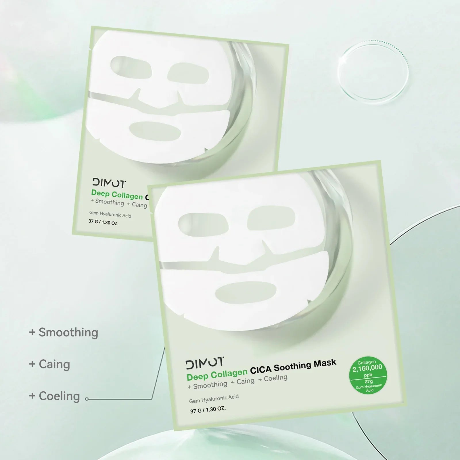Collagen CICA Soothing Facial Mask for Deep Hydration - 10