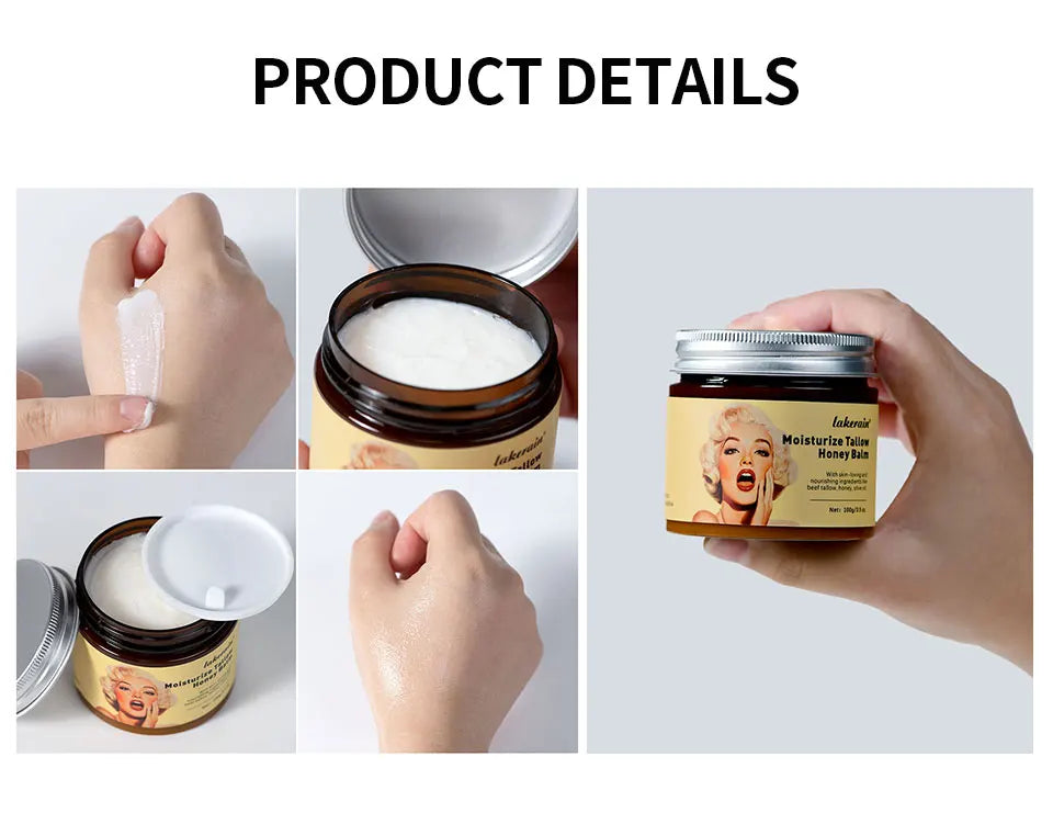 Moisturizing Beef Tallow Honey Balm for Dry Skin - 16