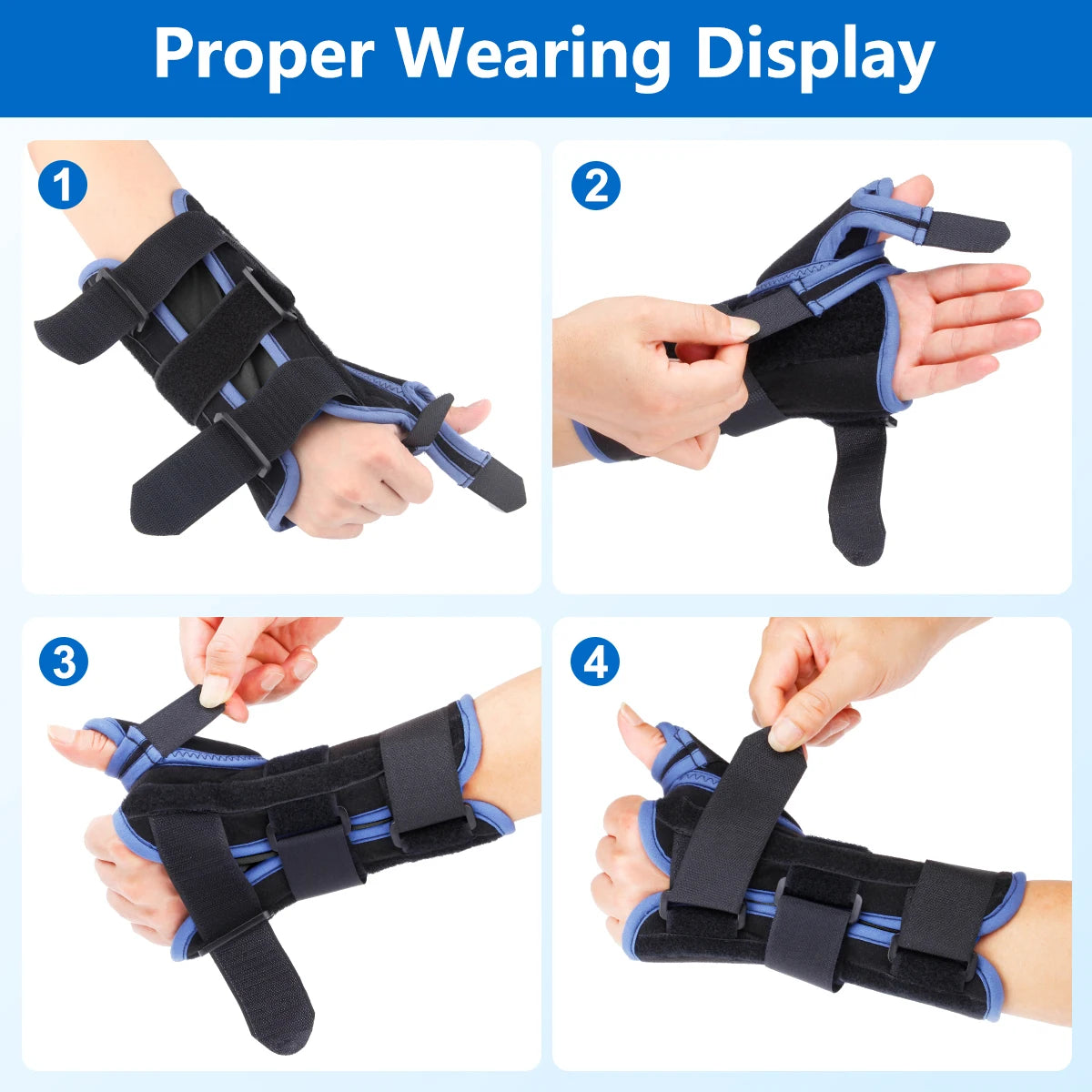 Adjustable Wrist and Thumb Support Splint for Pain Relief - 14