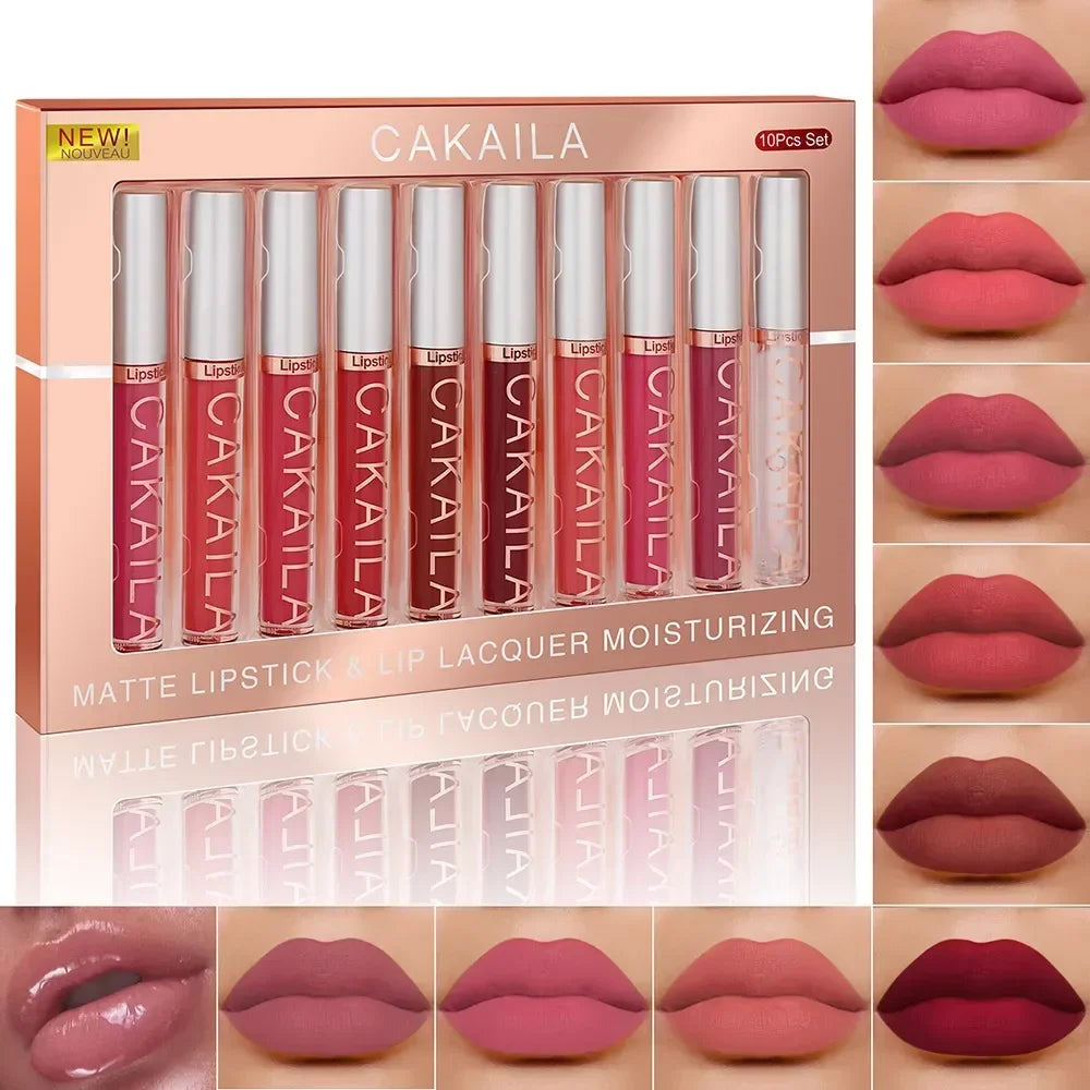 Matte Liquid Lipstick and Lip Gloss Collection Set - 1