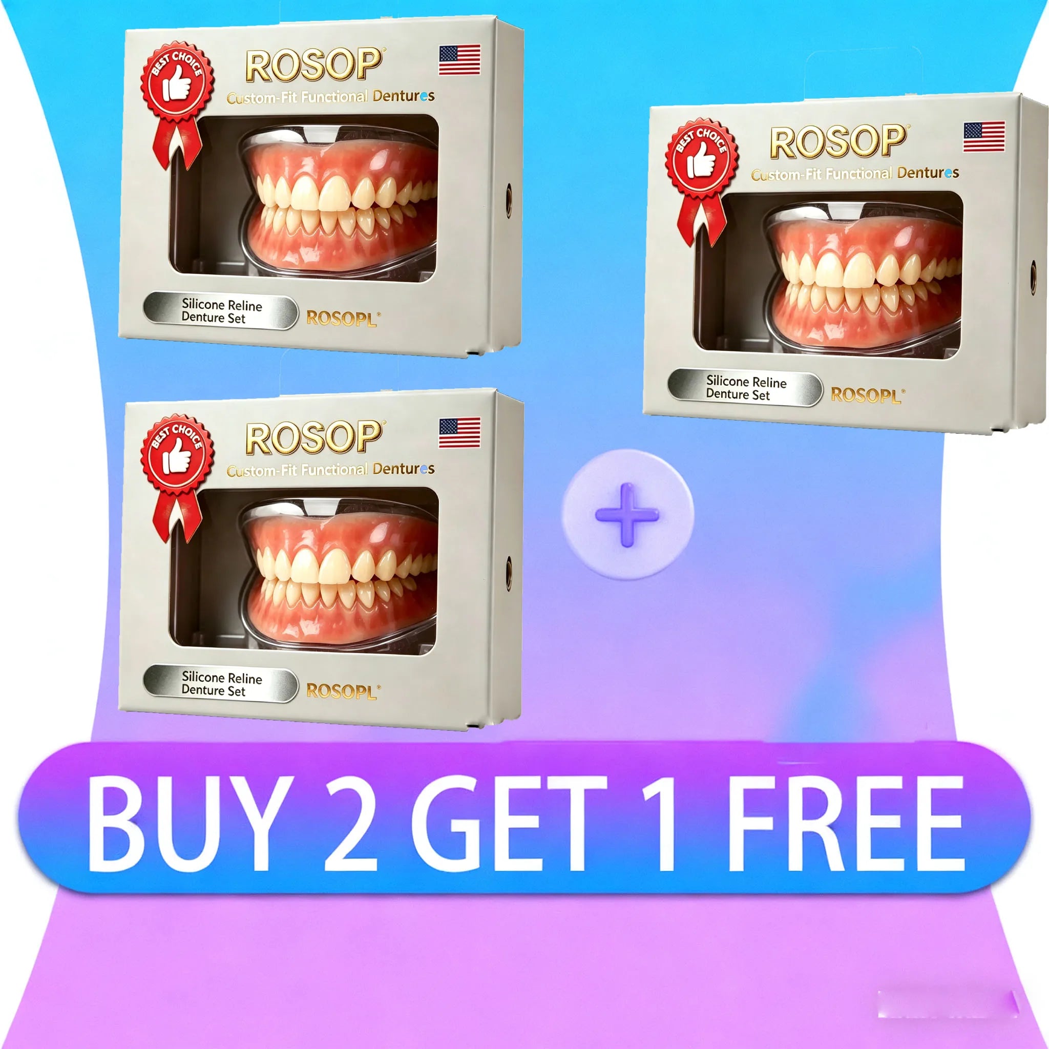 Comfort Fit Silicone Denture Set for Natural Looking Smile - 8