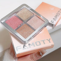 4-Color Shimmer Face Highlighter Palette