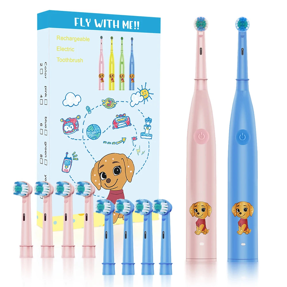 Rechargeable Cartoon Electric Toothbrush for Kids