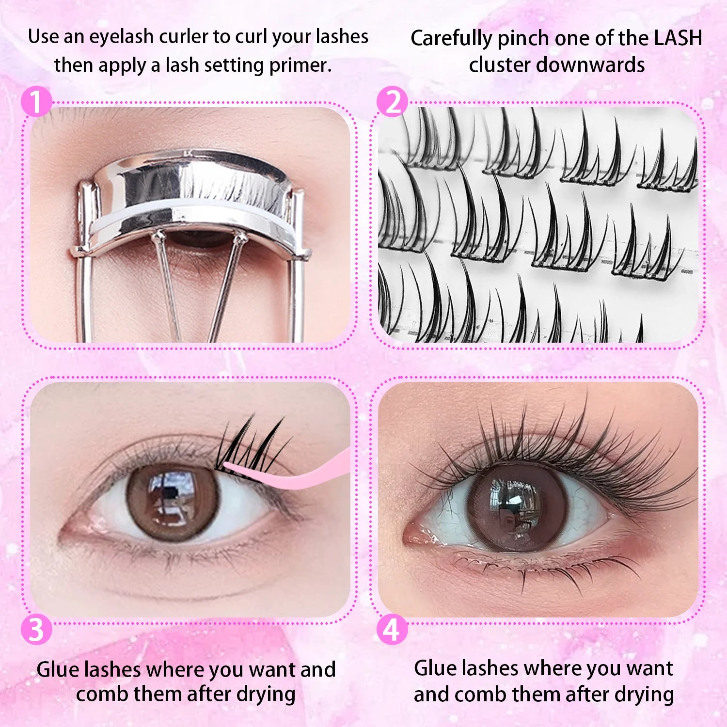 Glue-Free Cluster Eyelashes for Easy Daily Application - 6