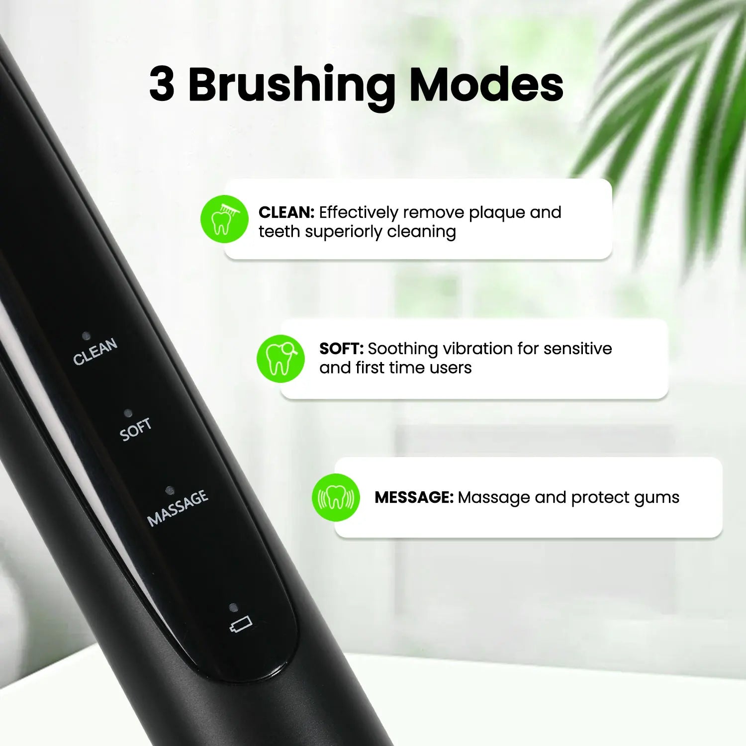 Rechargeable Electric Toothbrush with 4 Replacement Heads - 9