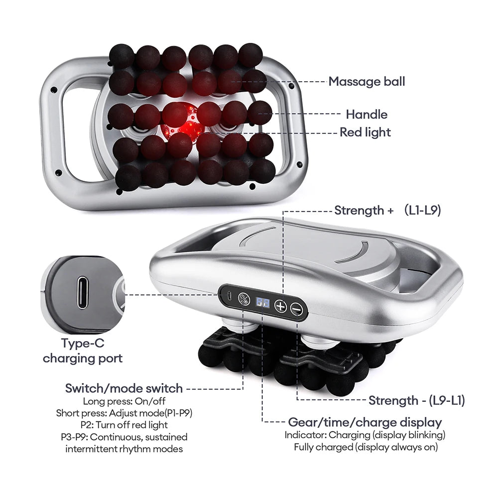 48-Head Deep Tissue Body Massage Gun - 25
